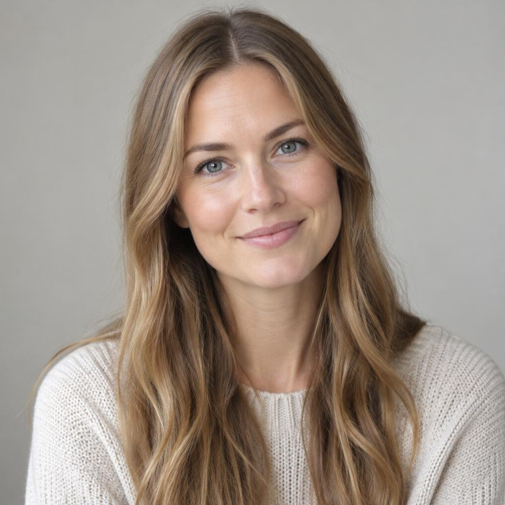 Portrait of a Swedish woman with long hair
